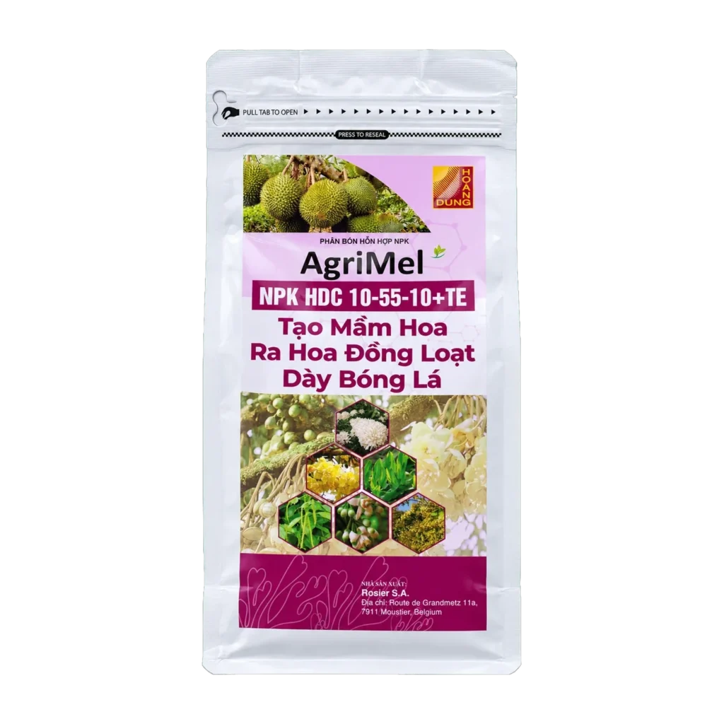AGRIMEL NPK 10-55-10 phân bón NPK dạng bột tan SQM Holland – mặt trước bao bì