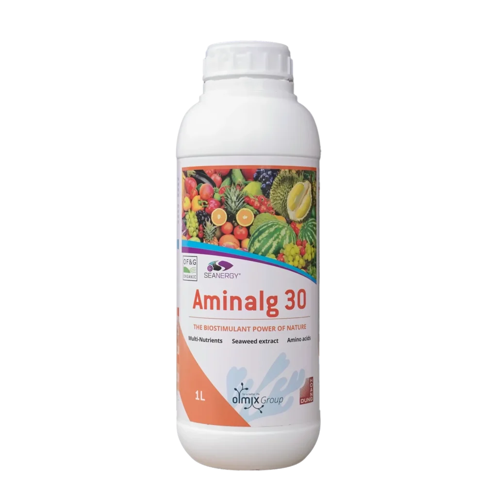AMINALG 30 phân bón hữu cơ dạng lỏng Micromix – mặt trước bao bì