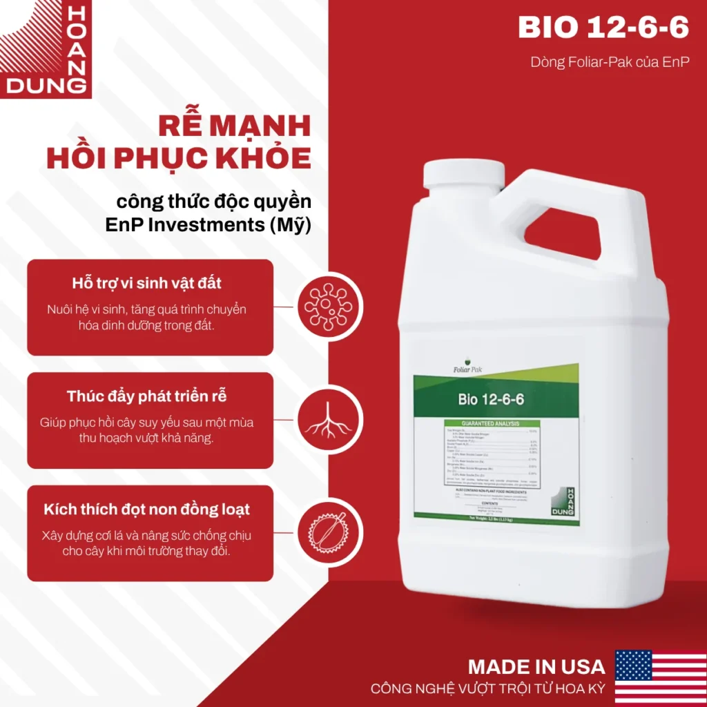 BIO 12-6-6 EnP – công dụng nổi bật của sản phẩm