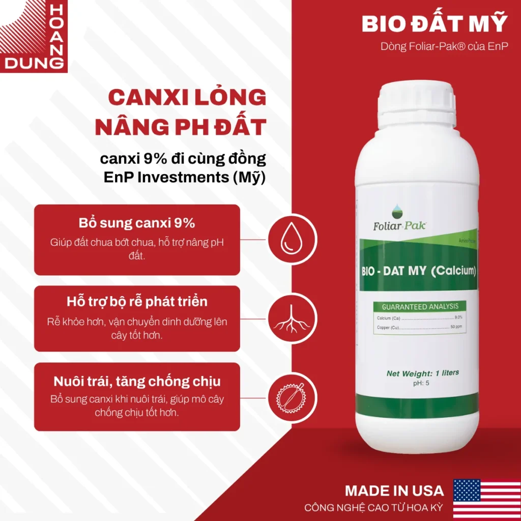 BIO ĐẤT MỸ (CALCIUM) EnP – công dụng nổi bật của sản phẩm