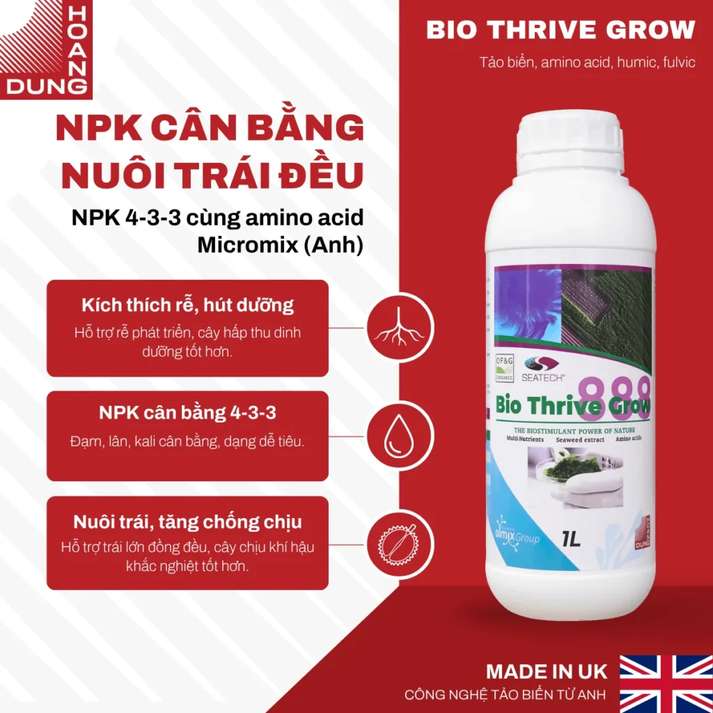 BIO THRIVE GROW 8-8-8 Micromix – công dụng nổi bật của sản phẩm