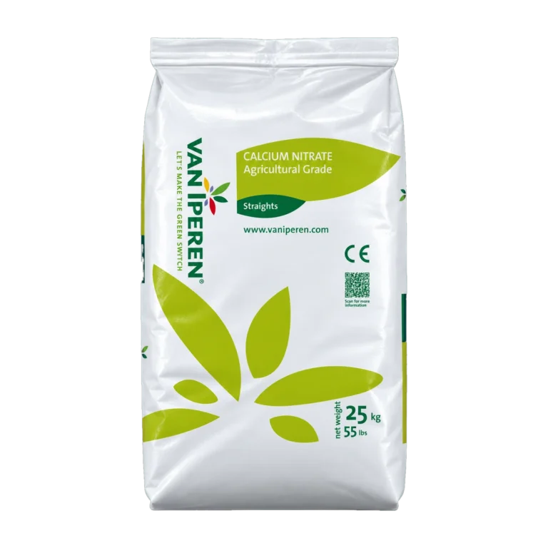 CALCI NITRAT Hạt trắng phân bón canxi nitrat dạng hạt Van Iperen International – mặt trước bao bì