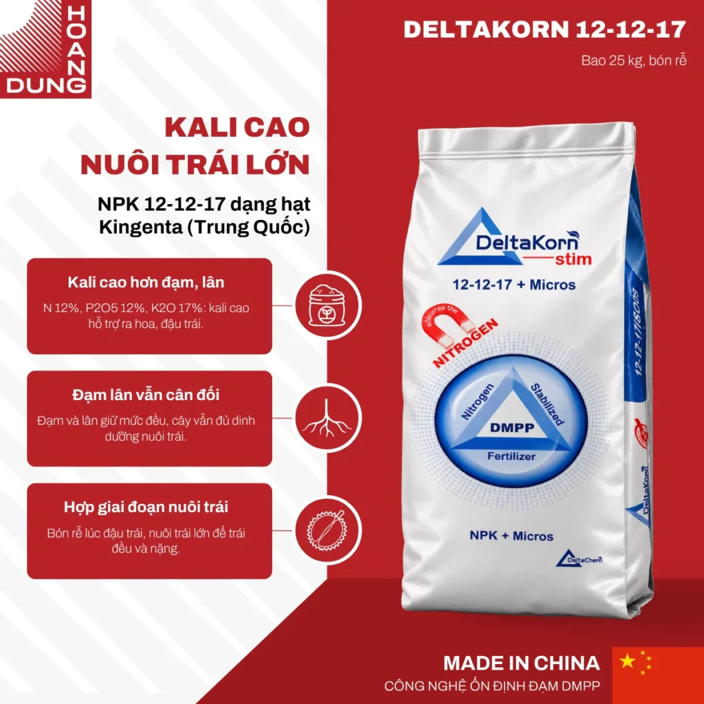 DELTAKORN NPK 12-12-17 Kingenta – công dụng nổi bật của sản phẩm