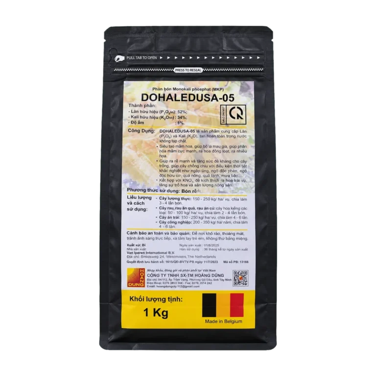 DOHALEDUSA-05 - MKP 0-52-34 phân bón monokali phosphat dạng bột tan Van Iperen – mặt trước bao bì