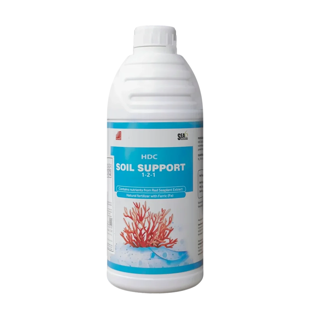 HDC SOIL SUPPORT 1-2-1 phân bón NPK – vi lượng dạng lỏng SEA6 Energy – mặt trước bao bì