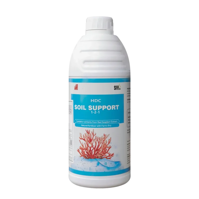 HDC SOIL SUPPORT 1-2-1 phân bón NPK – vi lượng dạng lỏng SEA6 Energy – mặt trước bao bì