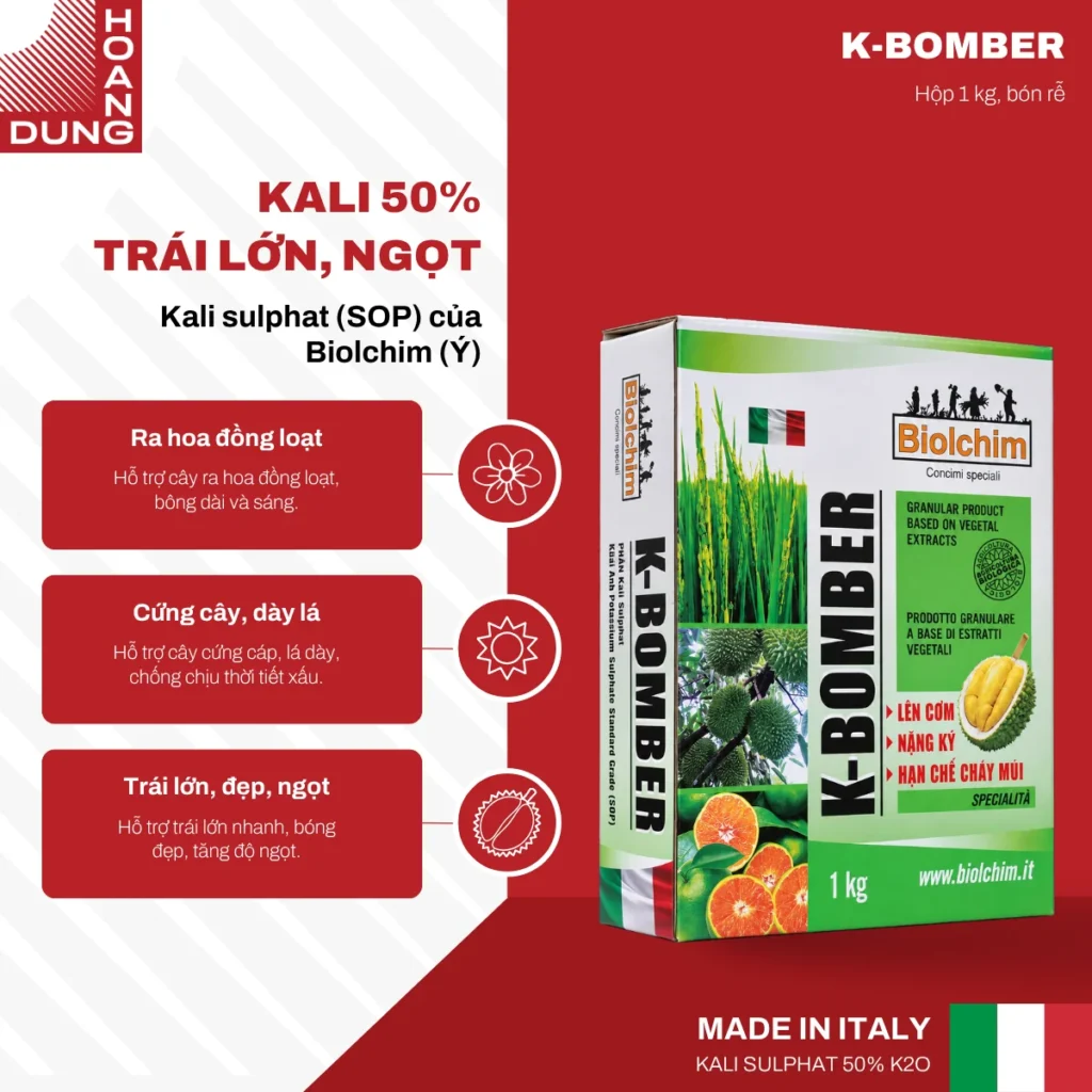 K-BOMBER Biolchim – công dụng nổi bật của sản phẩm