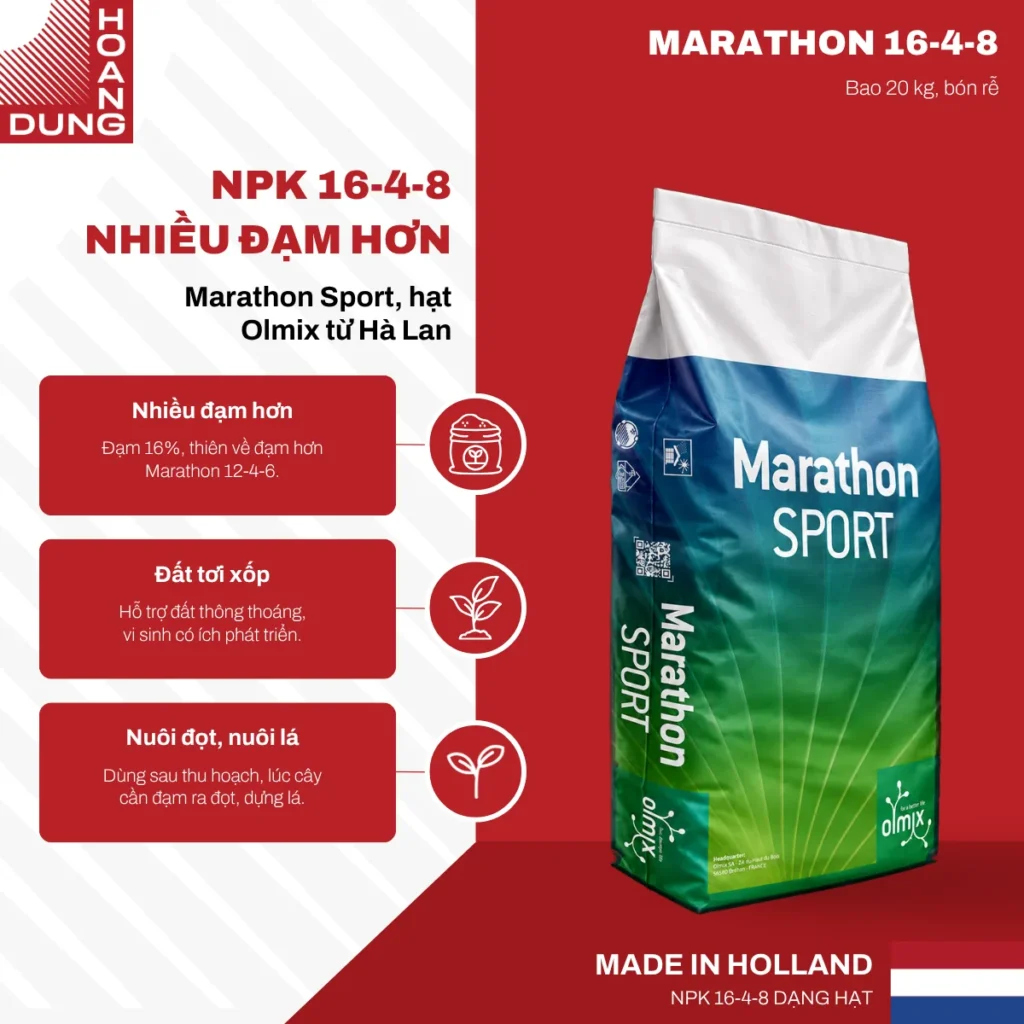 MARATHON 16-4-8 Olmix – công dụng nổi bật của sản phẩm