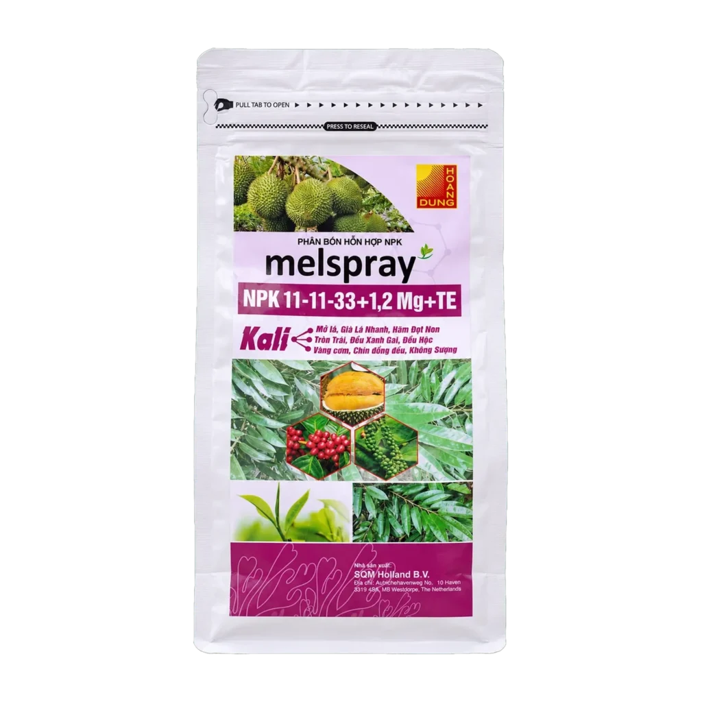 MELSPRAY NPK 11-11-33 phân bón NPK dạng bột tan SQM Holland – mặt trước bao bì
