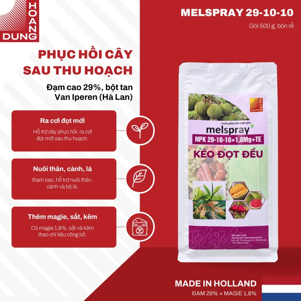 MELSPRAY NPK 29-10-10 Van Iperen – công dụng nổi bật của sản phẩm