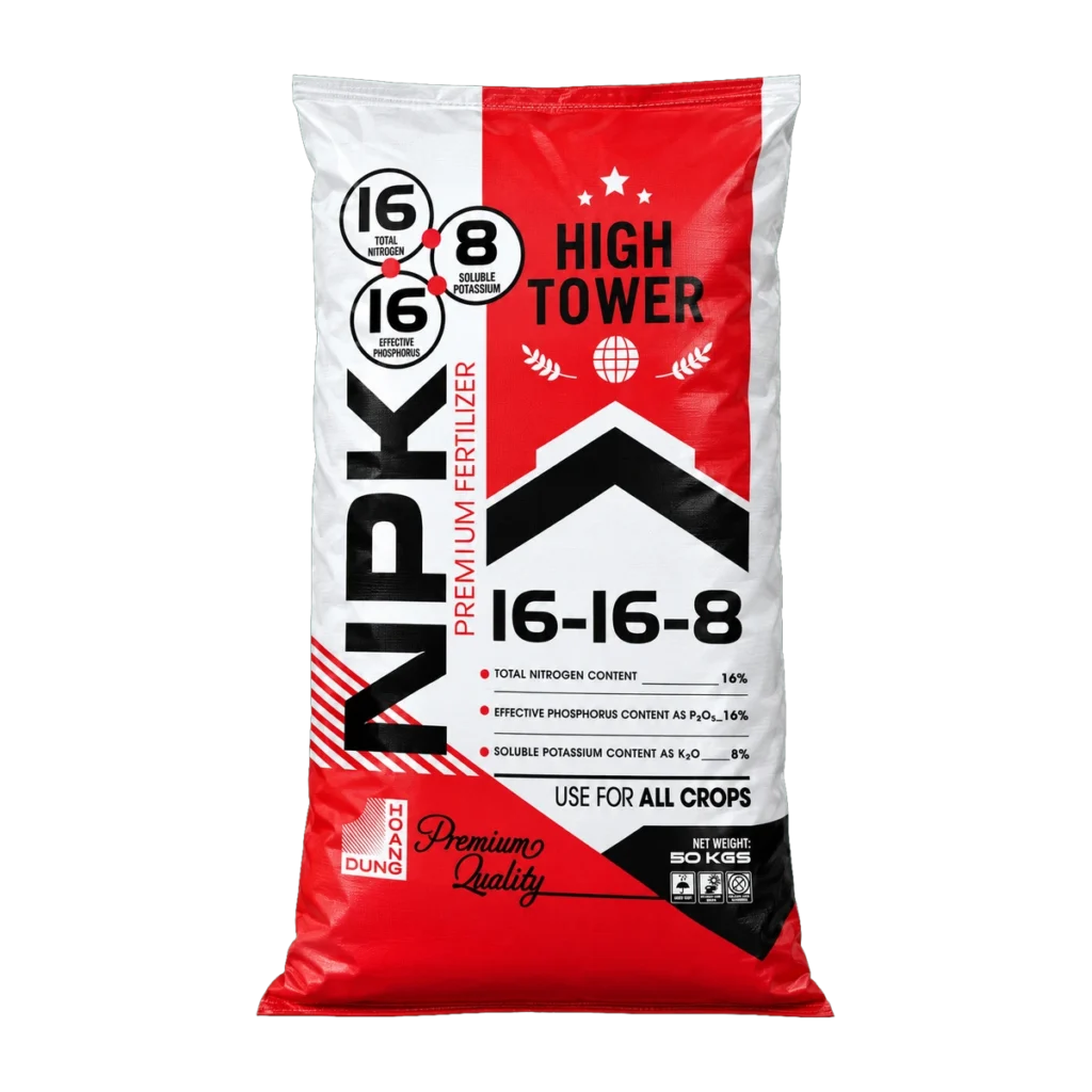 NPK 16-16-8 Hạt hồng phân bón hỗn hợp NPK dạng hạt OOO Vektor – mặt trước bao bì