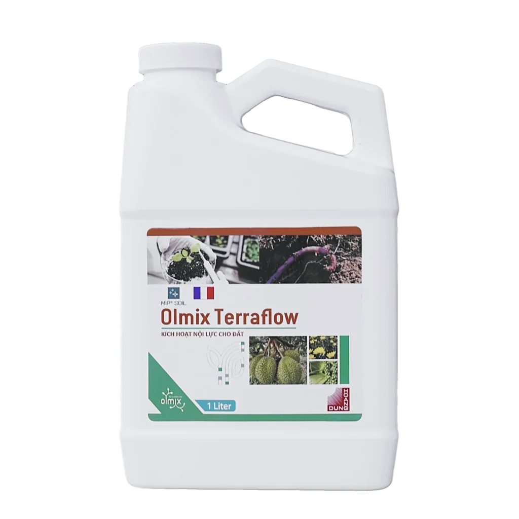 OLMIX TERRAFLOW phân bón hữu cơ dạng lỏng Olmix – mặt trước bao bì