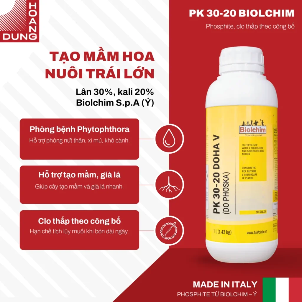 PK 30-20 BIOLCHIM Biolchim – công dụng nổi bật của sản phẩm