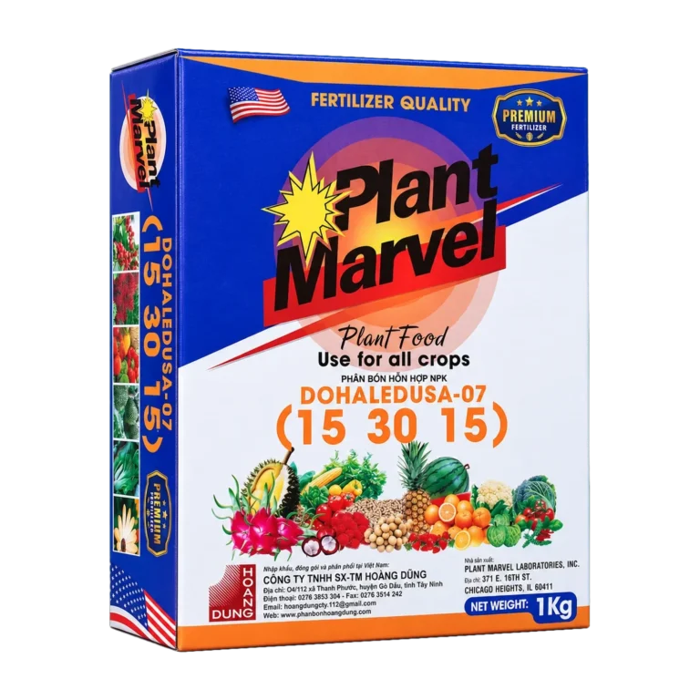 PLANT MARVEL NPK 15-30-15 phân bón NPK dạng bột tan Plant Marvel – mặt trước bao bì