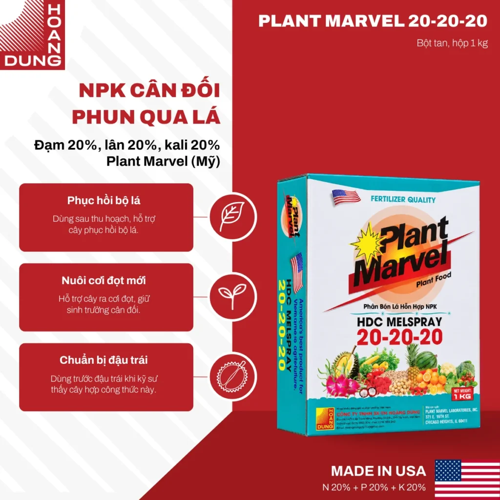 PLANT MARVEL NPK 20-20-20 Plant Marvel – công dụng nổi bật của sản phẩm