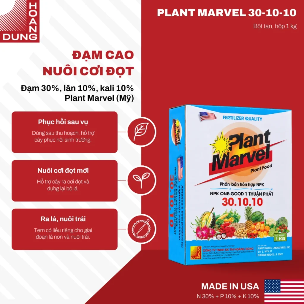 PLANT MARVEL NPK 30-10-10 Plant Marvel – công dụng nổi bật của sản phẩm