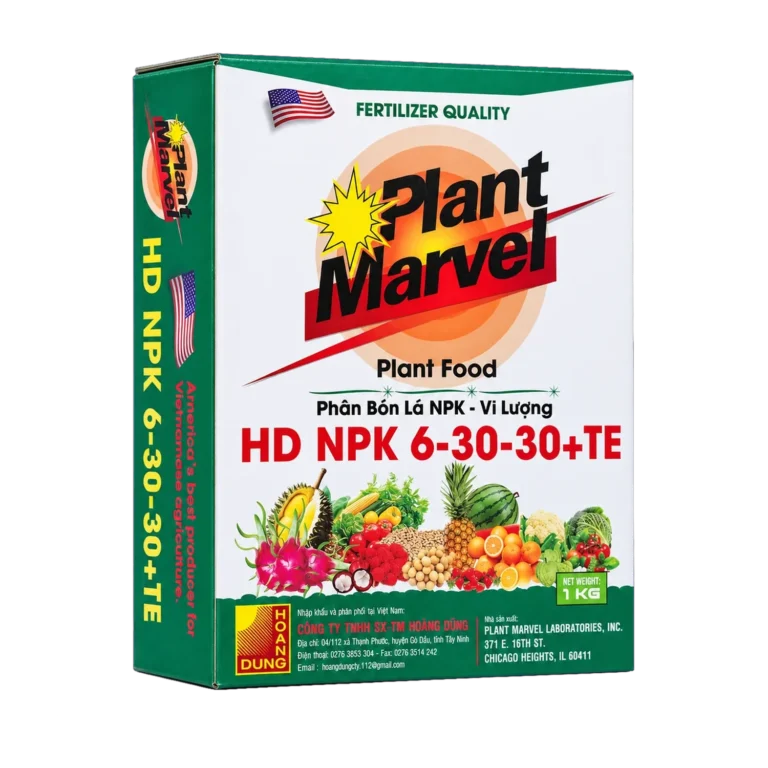PLANT MARVEL NPK 6-30-30 phân bón NPK dạng bột tan Plant Marvel – mặt trước bao bì