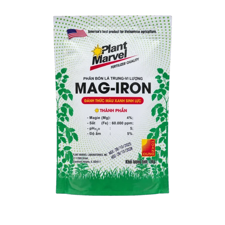 PLANT MARVEL MAG-IRON phân bón trung vi lượng dạng bột tan Plant Marvel – mặt trước bao bì