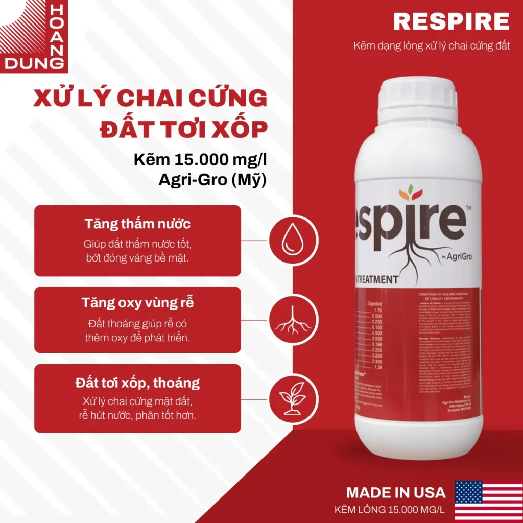 RESPIRE Agri-Gro – công dụng nổi bật của sản phẩm