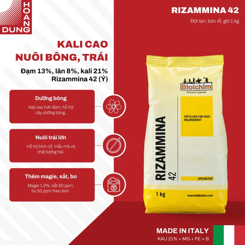 RIZAMMINA 42 HDC Biolchim – công dụng nổi bật của sản phẩm