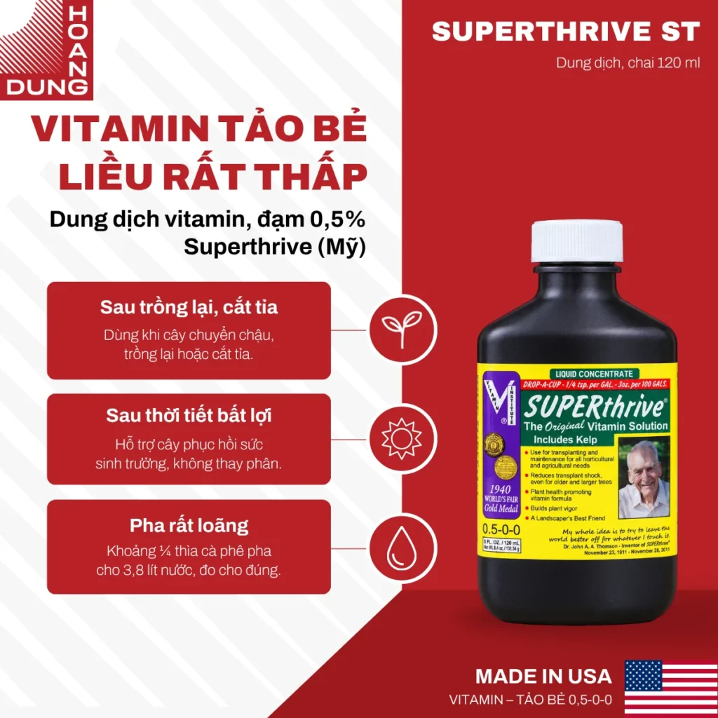 SUPERTHRIVE ST Green Garden Products – công dụng nổi bật của sản phẩm