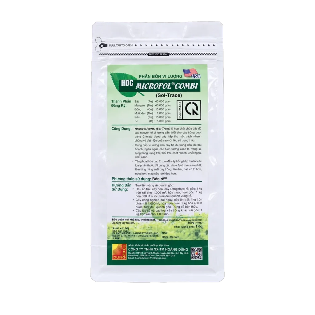 VL COMBI MỸ phân bón vi lượng dạng bột Plant Marvel – mặt trước bao bì